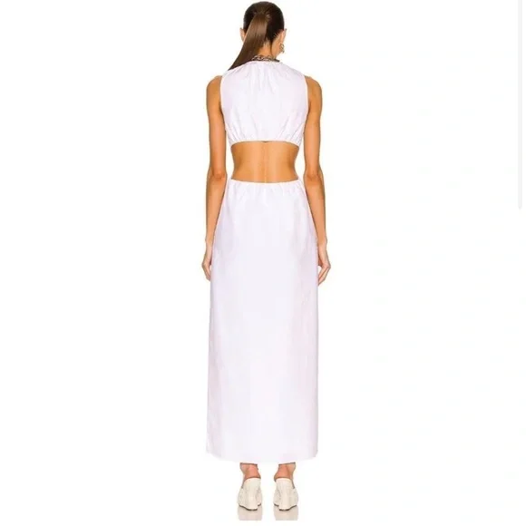 NEW SIR. Anja Cut Out Midi Dress in Chalk White Size 2 Medium Cut Out Maxi Dress - Picture 4 of 12